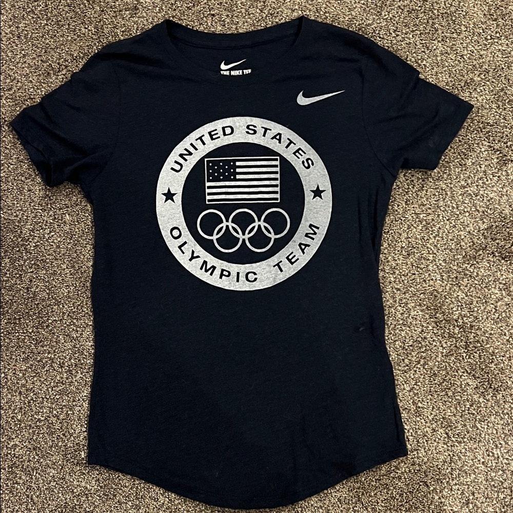 Nike Navy Blue and Silver Olympic Team Tee